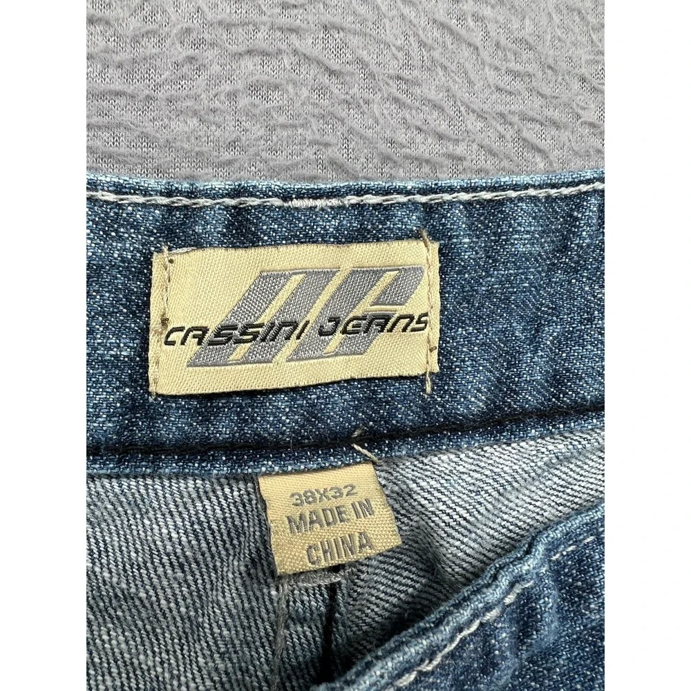 Cassini Jeans Mens 38x32 Blue Medium Wash Straight Leg Denim Pants